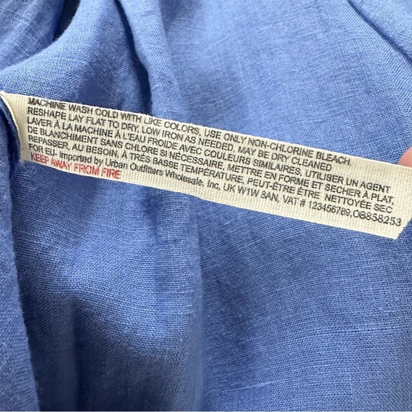 Free People Soleil Romper Blue Linen - Picture 12 of 12